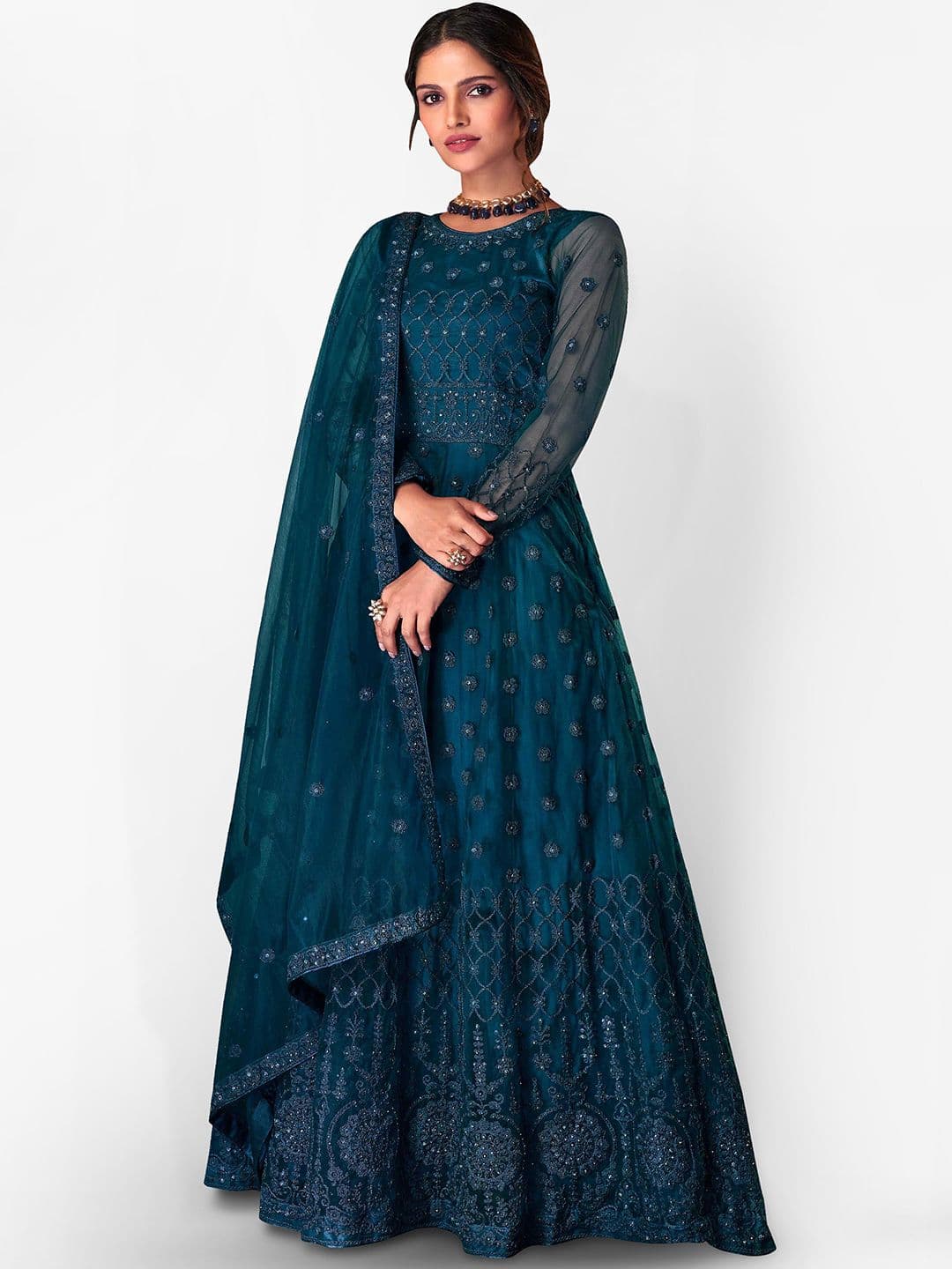Embroidered Unstitched Dress Material