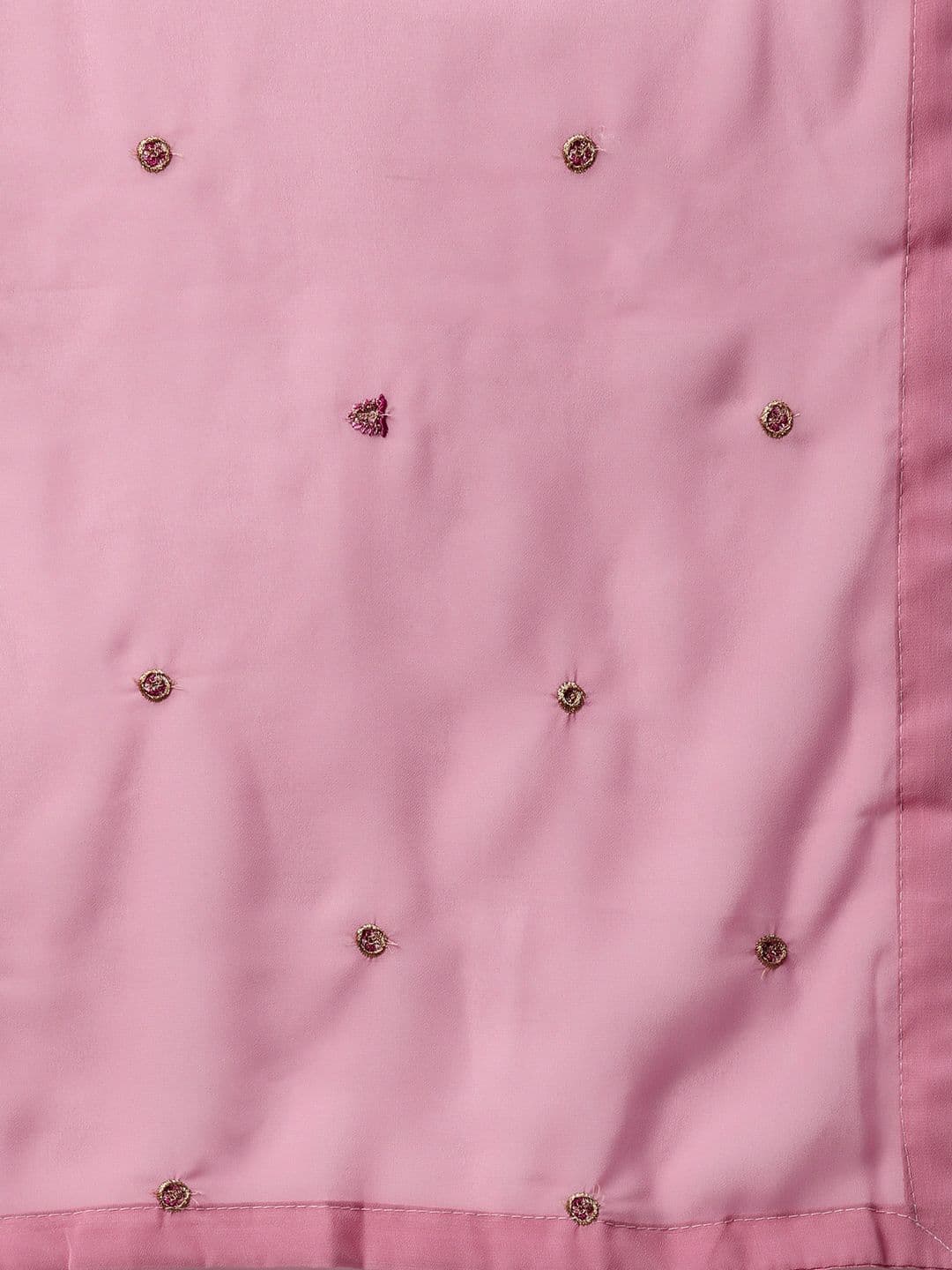 Embroidered Semi-Stitched Dress Material view 4