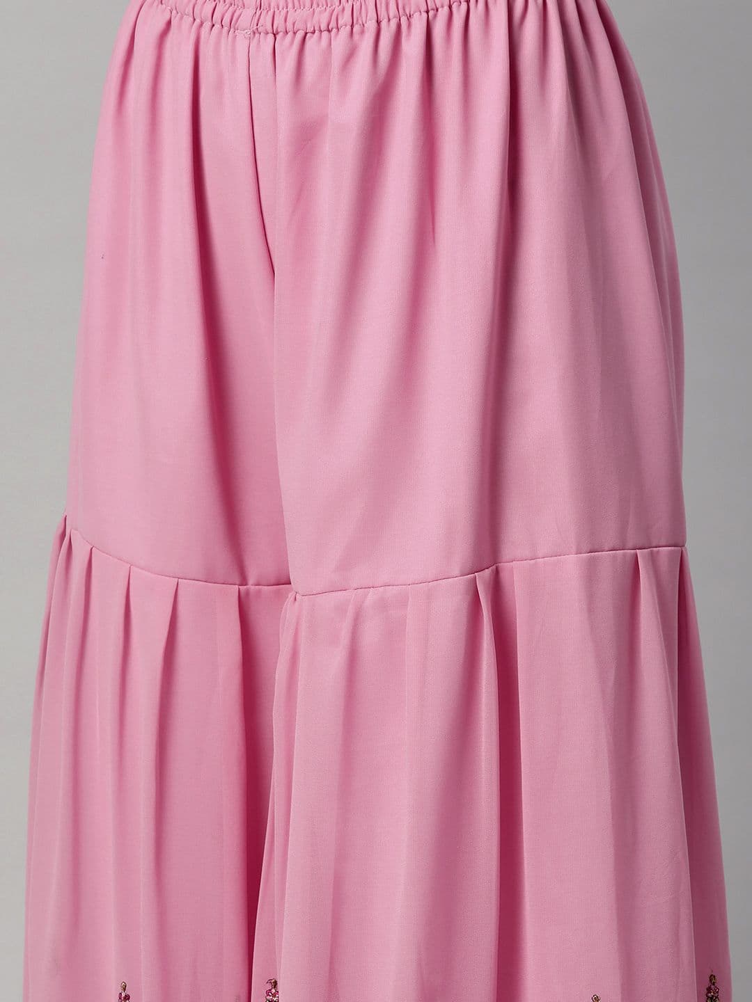 Embroidered Semi-Stitched Dress Material view 3