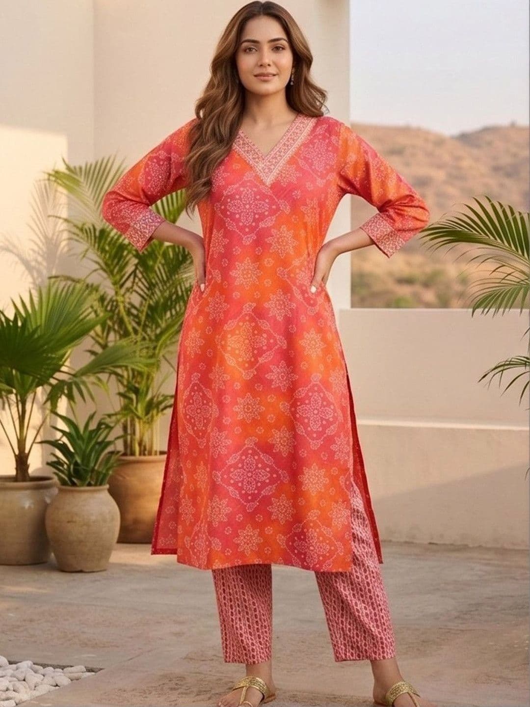 Women Ethnic Motifs Printed Regular Kurta with Trousers & With Dupatta view 7