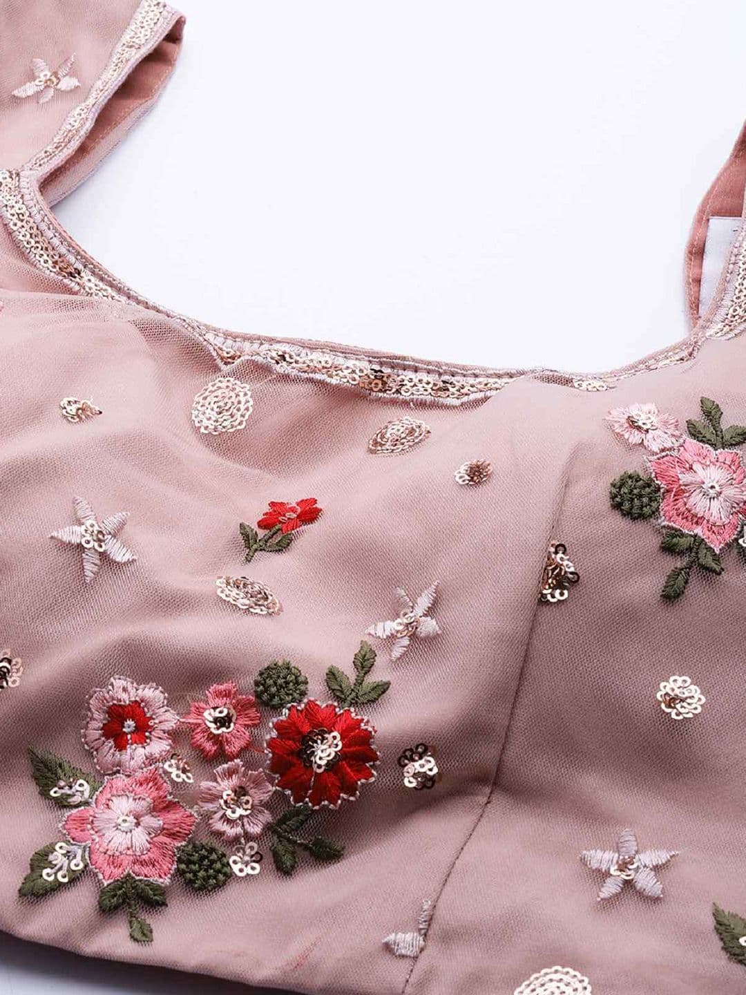 Embroidered Semi-Stitched Lehenga Choli With Dupatta view 2
