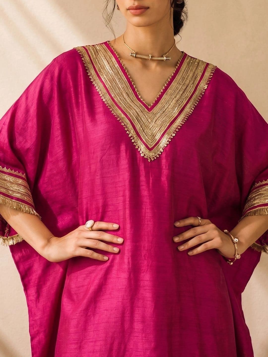 Yoke Design Kurta with Trousers view 2