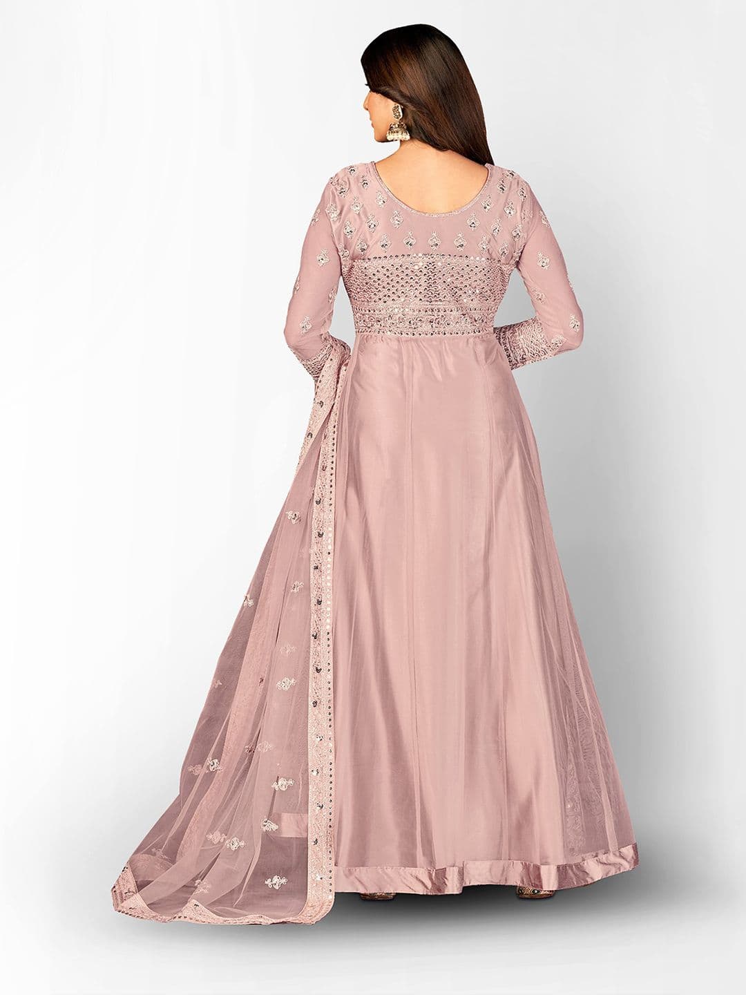 Embroidered Semi-Stitched Dress Material view 4