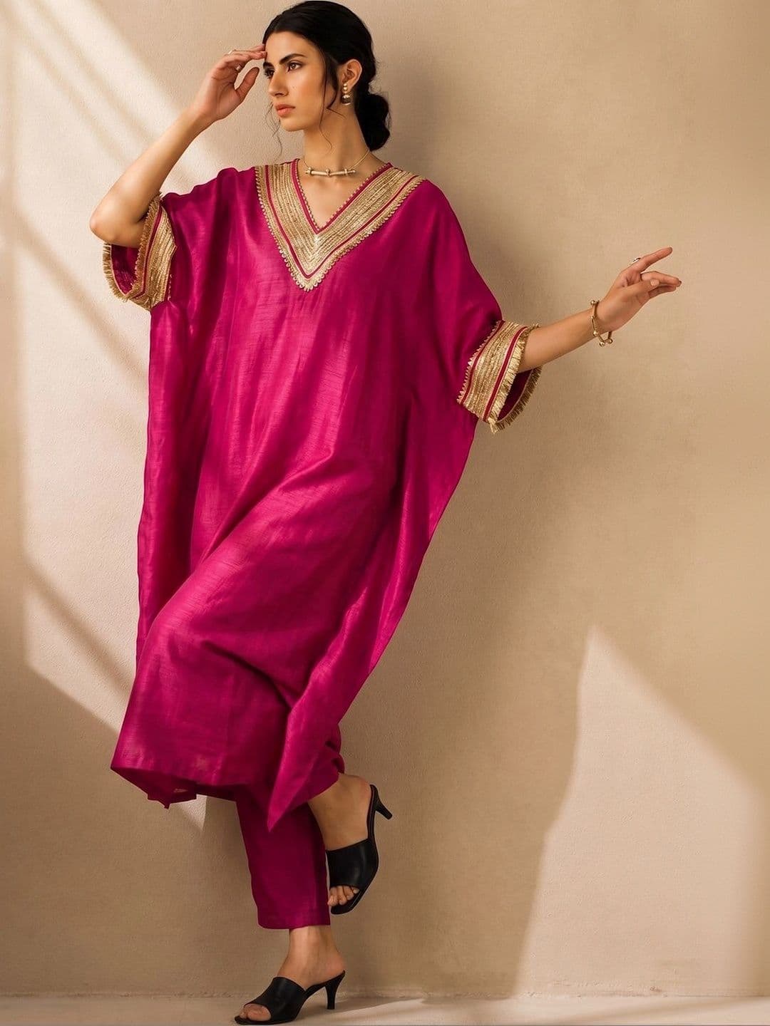 Yoke Design Kurta with Trousers view 5