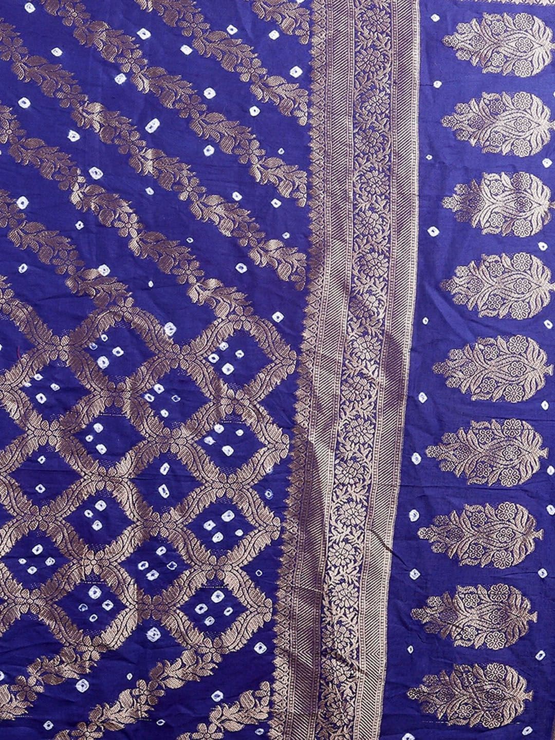 Women Pink & Blue Pure Cotton Unstitched Dress Material view 3