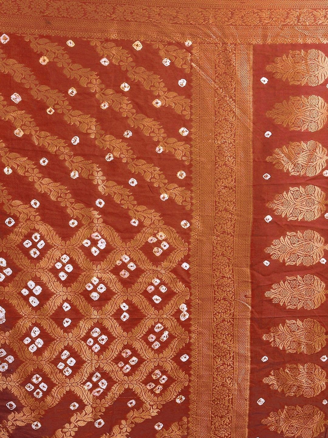 Women Green & Red Pure Cotton Unstitched Dress Material view 3